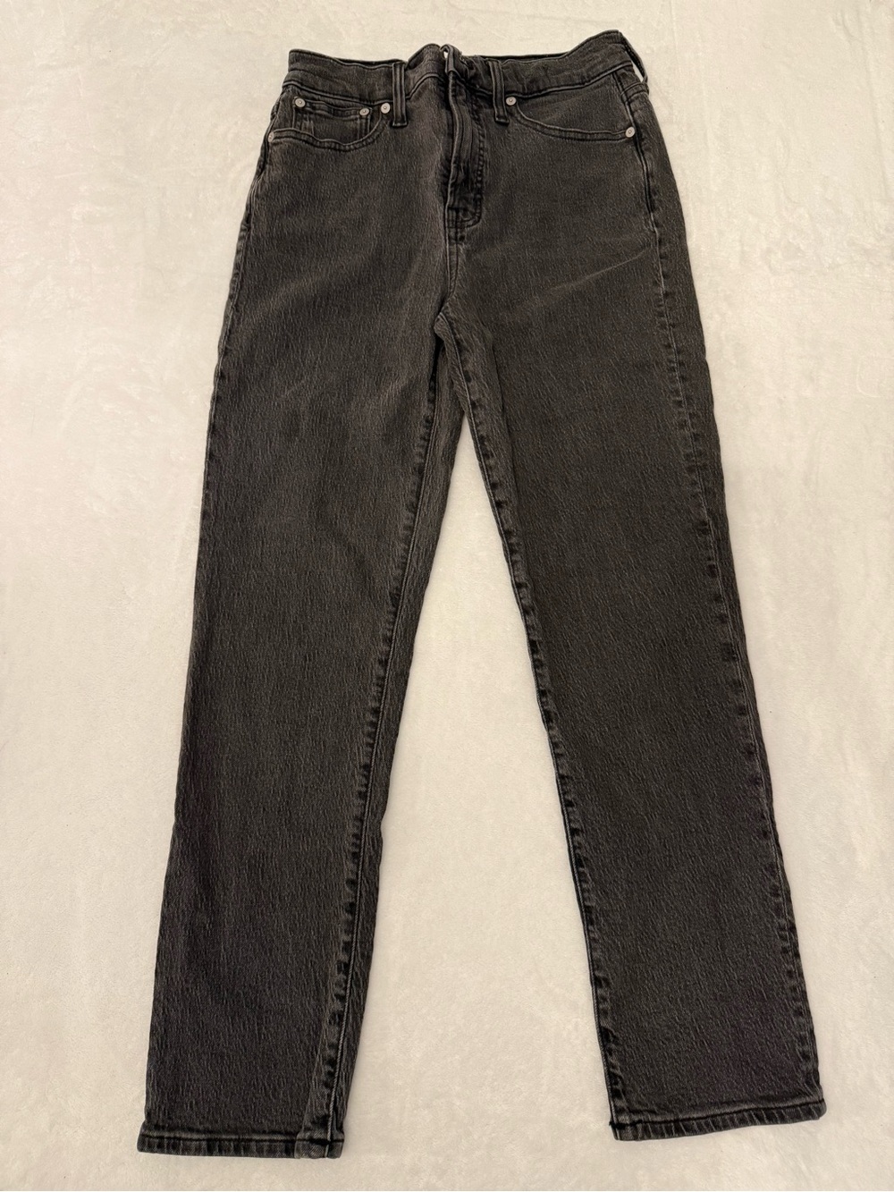 Madewell Men's Washed Black Straight Jeans